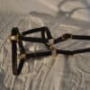NEW USA Leather Halter, brass hardware mini to Hackney
