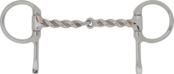 Bowman Half Cheek Twisted Snaffle with Copper Inlays