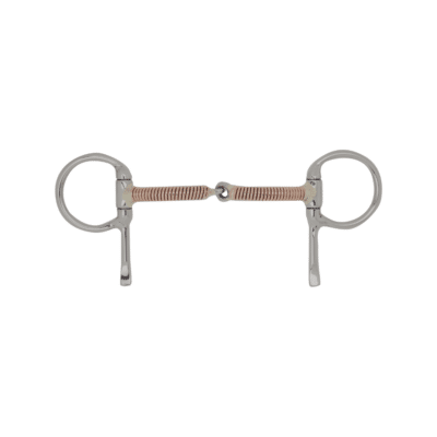 Bowman Half Cheek Copper Wire Wrapped Snaffle