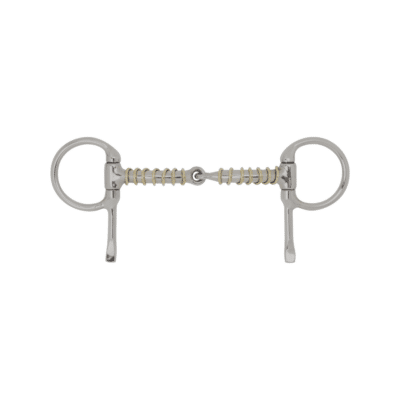 Bowman Half Cheek Loose Brass Wire Wrapped Snaffle